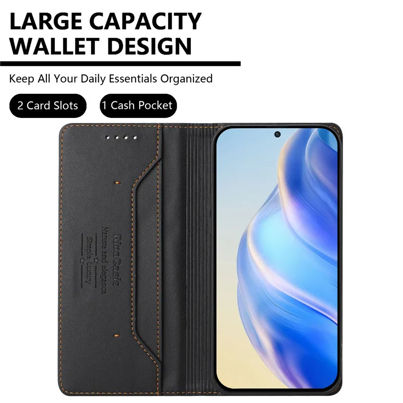 Luxury Anti-thef Wallet Flip Cover Phone Case For OnePlus 13R 13 12R 12 1+11R 11 10T 10R 10 9 Pro 9R 8T Leather Cases Bag Coque 4