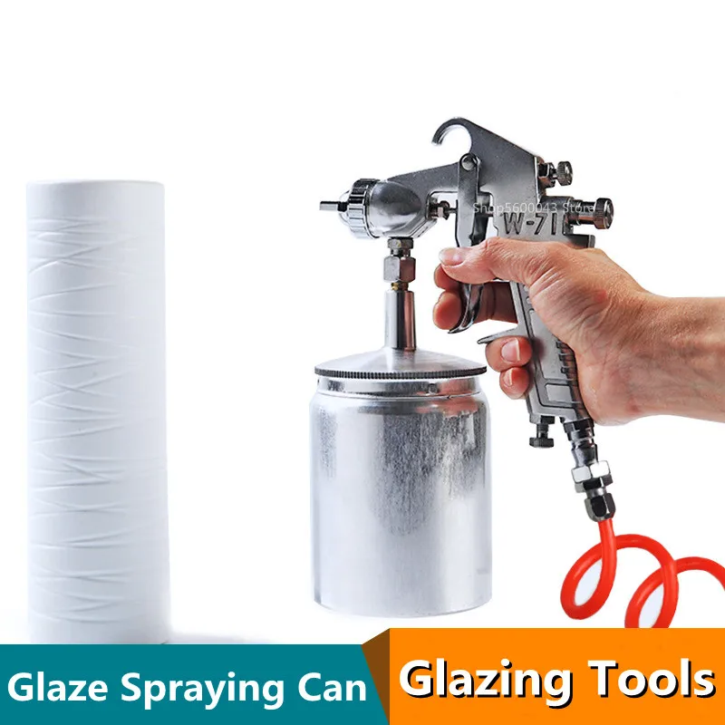StainlessSteelGlazeSprayingCanPneumaticSprayGunBlowingGlazeandColoringCeramicCrafts