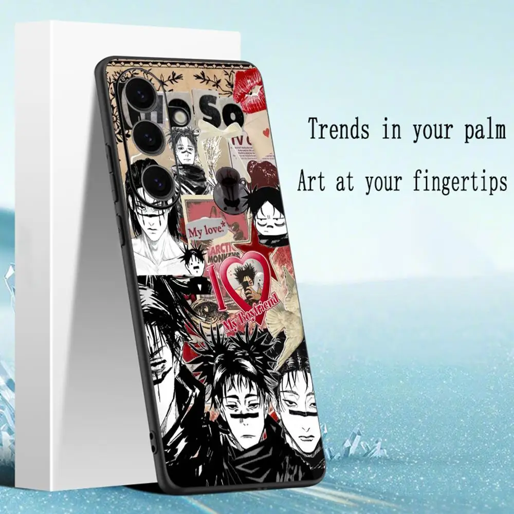 Choso Cool Anime Man Design Soft Black Phone Case