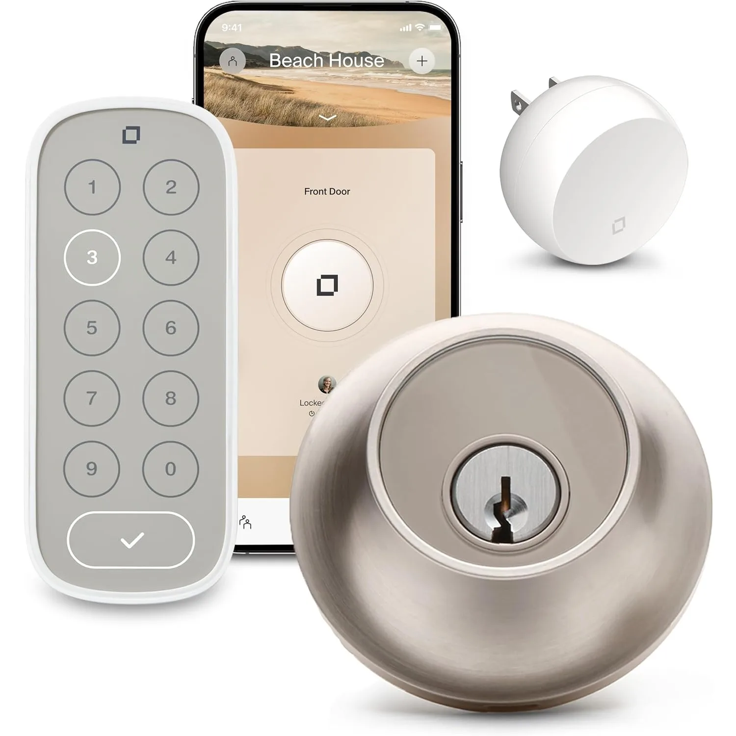 

WiFi Lock & Keypad for Keyless Entry - Control Remotely from Anywhere - Weatherproof - Works with iOS, Android, Alexa