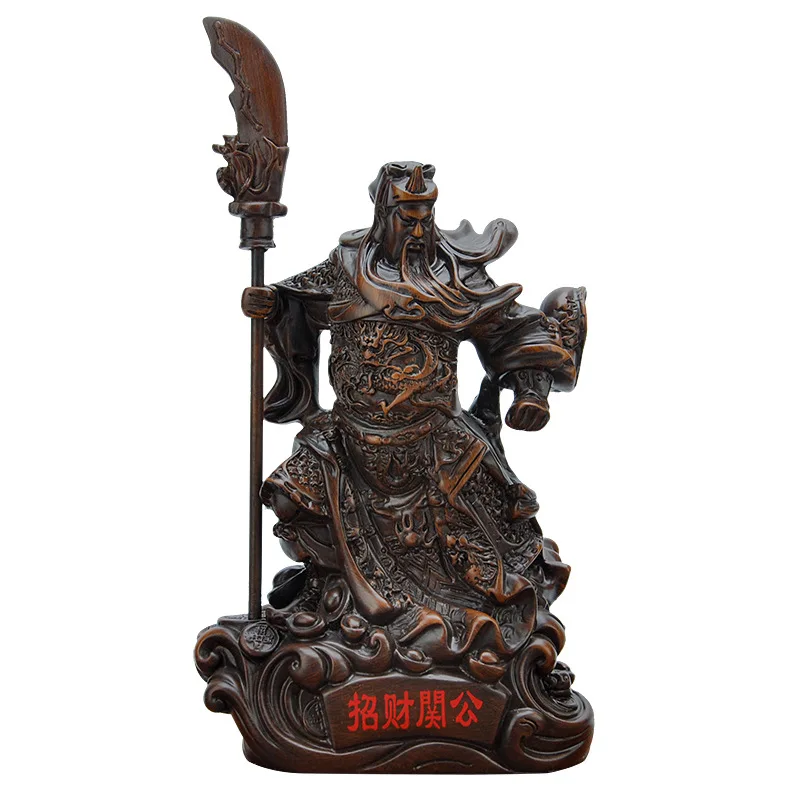 Chinese Feng Shui Guan Gong Statue, Resin Sculpture, Historical Mythological Figure, Home Room, Office Wealth Gathering Statue