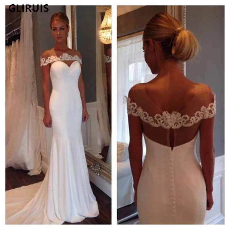 

Graceful Sweetheart Wedding Dresses Princess Strapless Bridal Dress Appliques Chapel Train Chiffon Ribbons