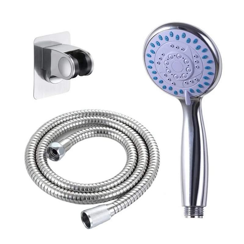 

Bathroom Handheld Shower Sprayer Head 5 Models Pressurized 1/1.2/1.5/2m Hose Bracket Shower Faucet Set Accessories Water Saving