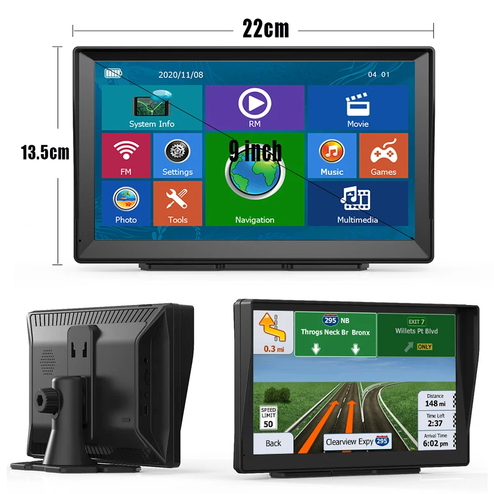 GPS Navigator Multimedia Navigation 9'' Car GPS Navigation Touch Screen with Europe North America Map
