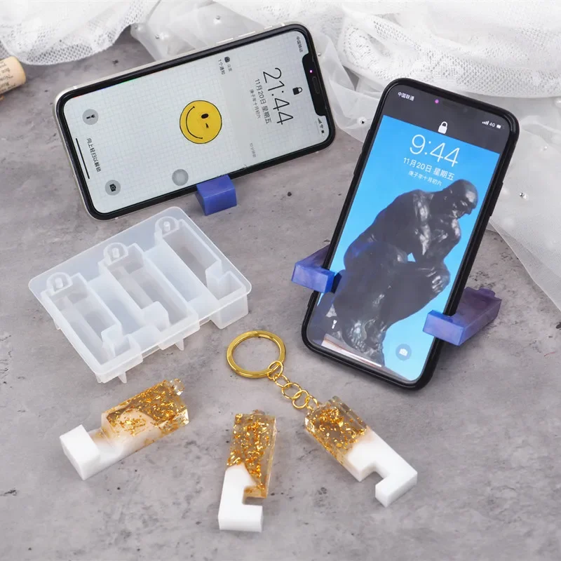 DIY UV Resin Mold Mobile Phone Holder Keychain Portable Holder Jewelry Tools Jewelry Accessories