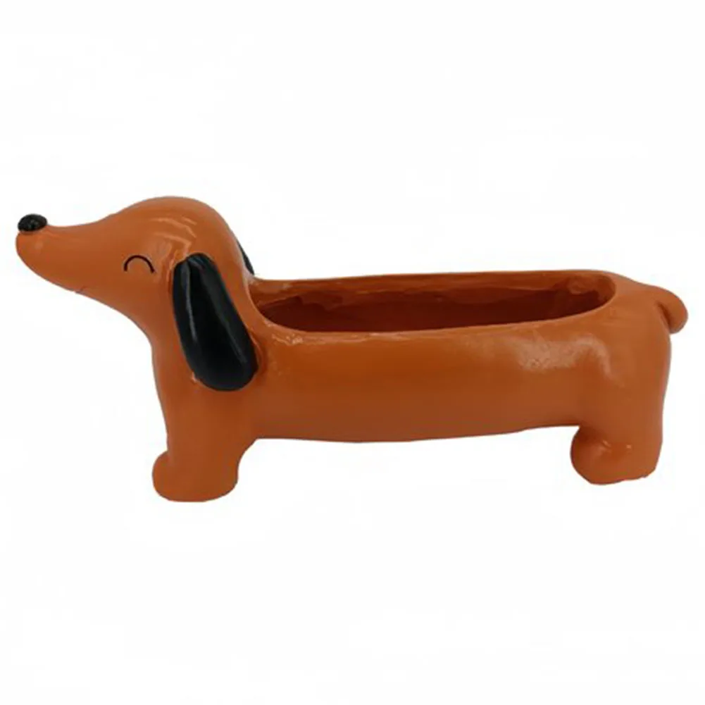 Dachshund Flower Pot Dog Plant Pot Cute Flower Planter Aesthetic Succulent Flower Planter for Indoor/Outdoor Decor 1
