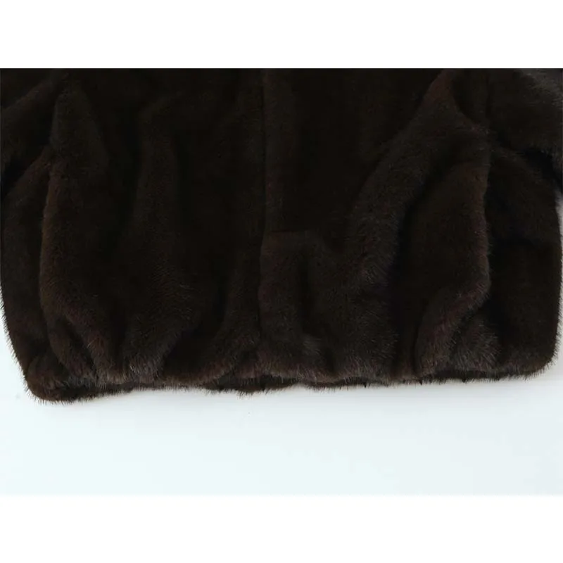 Women Autumn Winter Jacket Fashion Faux Fur Short Coat Long Sleeve Zipper New Bomber Jackets Warm Casual Streetwear Outerwear