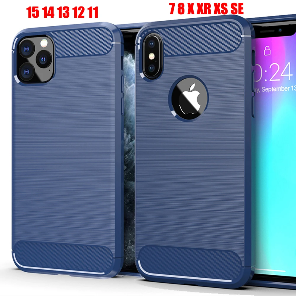 Luxury Carbon Fibre Shockproof Phone Case - High-Quality Cover