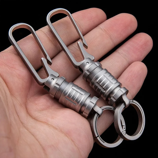 Titanium Alloy Key Rings For Keychains Quick Release Side Pushing Keys  Organizers Open Jump Ring And Connectors DIY - AliExpress
