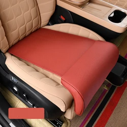 Luxury Car Seat Cushion with Extended Leg Support and Comfort Padding (Red)