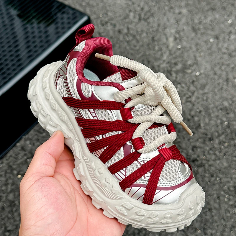 Autumn New Children Sneakers Girls Fashion Clunky Sneakers Boys Breathable Anti-slip Casual Shoes Baby Soft Walking Shoes
