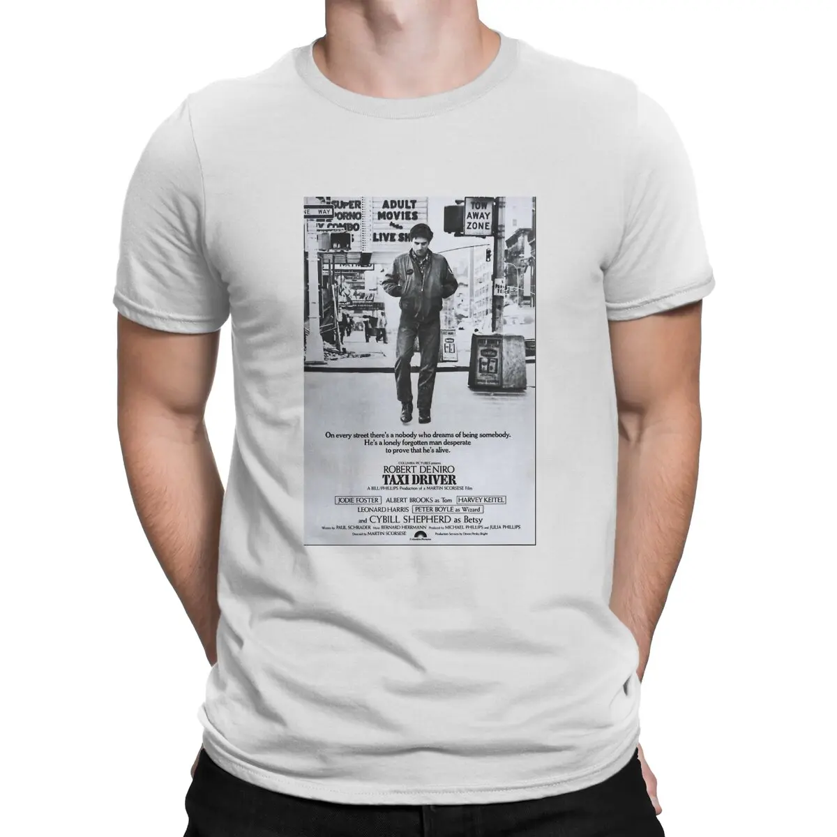 thumbnail image 1 of Camisetas para hombre con póster de taxista, divertidas camisetas de algodón puro, camisetas de manga corta de Robert De Niro, camisetas de cuello redondo, 1 of 7