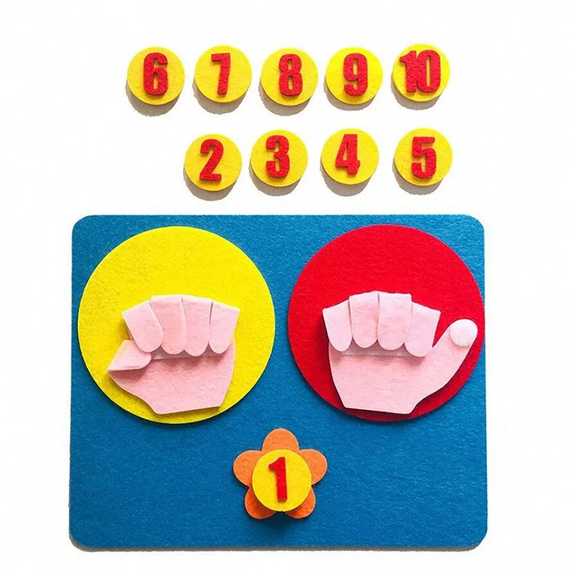 Montessori Toys Materials DIY Non-woven Kids Math Toys Numbers Counting Toy Educational Learning Toys for Children Teaching Aids