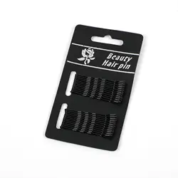 Sleek Black Paintless Hair Clips - Set of 24 Essential Accessories (24pcs black)