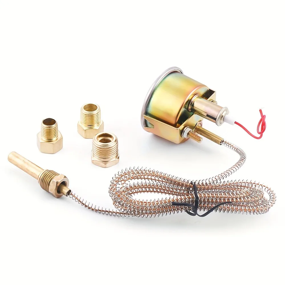 2인치 52MM 기계식 12V 수온계 50-140 ℃ /130-280 ℉ 수온계 자동차 계기판 센서 포함 NPT 1/2 NPT 1/4 NPT 3/8