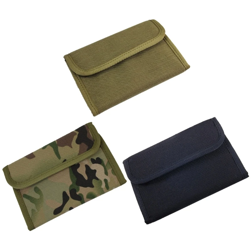 

Outdoor Coin Purse Portable Nylon Trifold Wallet Credit Cards Holder Hunting Bag