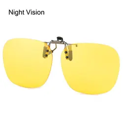 Polarized Rimless Flip-Up Clip-On Sunglasses with UV400 Protection (Night Vision)