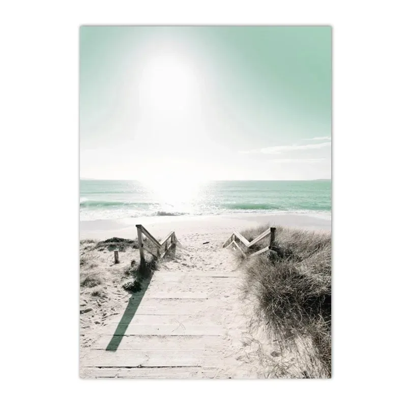 thumbnail image 1 of Pósteres de conchas de playa y océano tropical de verano, arte de pared con paisaje, impresiones de pintura en lienzo, imágenes estéticas, decoración del hogar para sala de estar, 1 of 5
