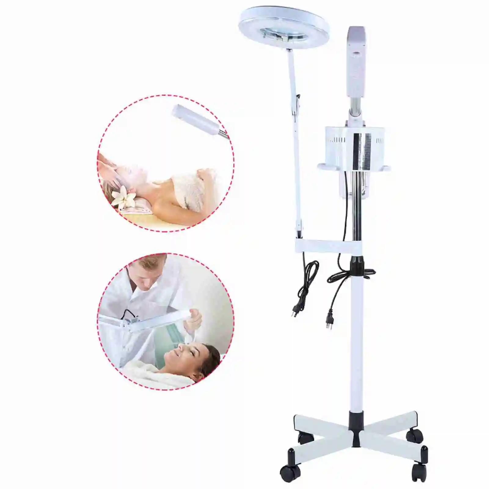 Professional UV Facial  Facial  Magnifier Cold Light 3in1 UV Facial  Cold Light LED 5X Magnifier Floor Lamp 6