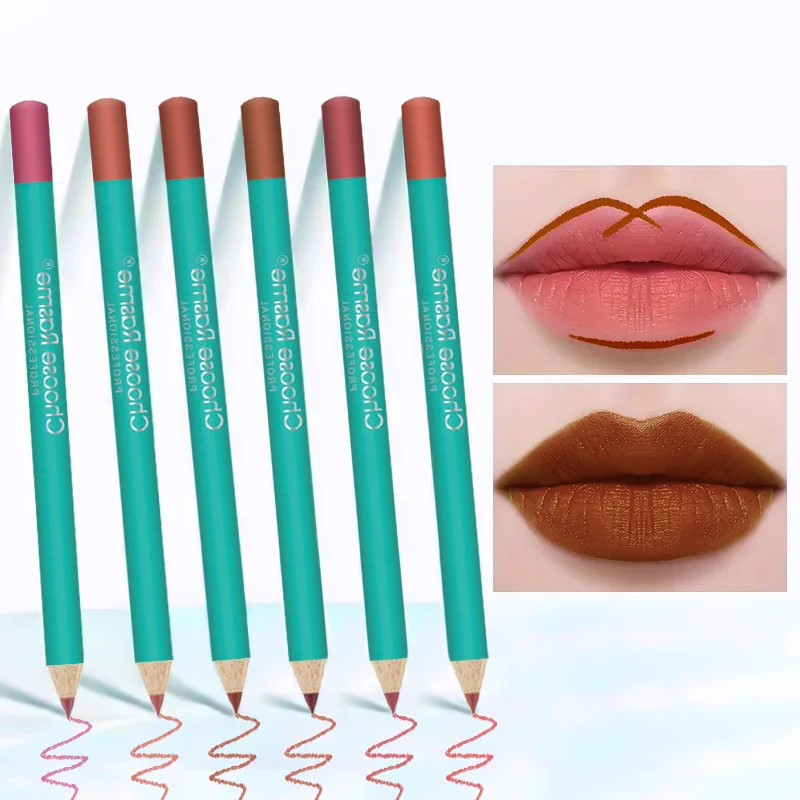 6 pcs Lip Liner Pencil Set Matte Nude Contour Lipliner Pencil Lipstick Waterproof Long Lasting Lipstick Pen Lip Tint Cosmetics 3