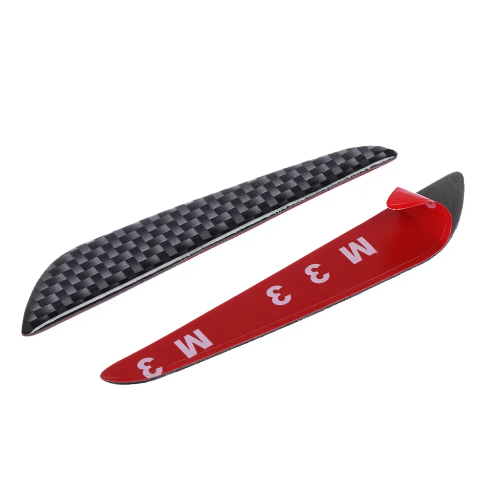 4 Pcs Black Carbon Fiber Car Door Edge Guard Strips Scratch Protector Anti-collision Trim Crash Sticker Trim Molding Accessories