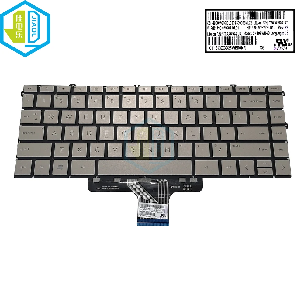 Teclado Inglês dos Eua Backlight para hp Pavilion X360 14-dy 14m-dy 14-dy0000 14-dy1000 Dy2000 14m-dy0000 Teclados Retroiluminados do Portátil - Imagem 5