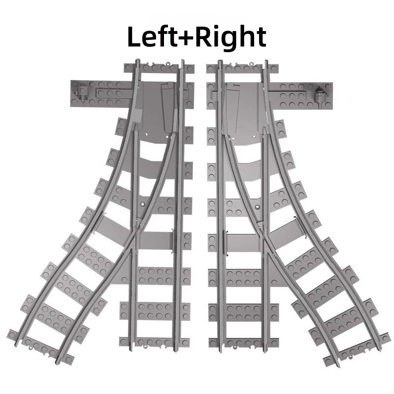 City Trains DIY Building Blocks: Flexible Railway Tracks Set with Bridge and Tunnel