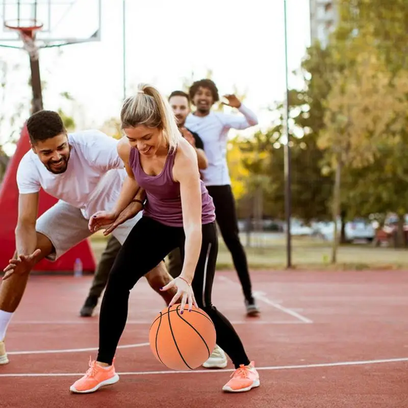 Indoor Silent Basketball With Basketball Hoop Size 3/5/7 Adult Kids Bouncing Mute Ball Foam Bounce Basketballs Child Sports Toy