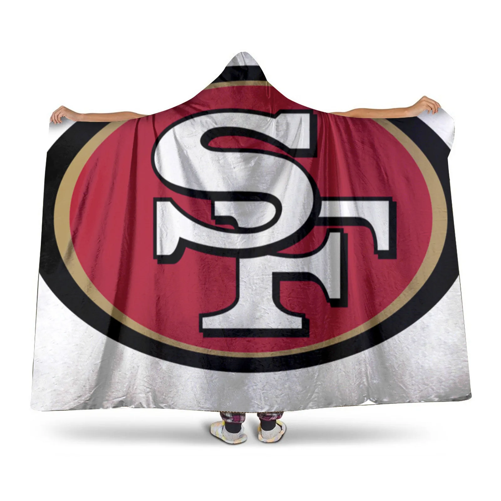 

San Francisco 49ers-themed Sherpa Hat blanket, Personalized Fleece BlanketFather's Day, Mother's Day, Couple's Christmas Gift