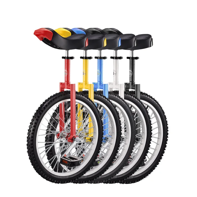 

16/18/20/24 Inch Single-Wheel Steel Unicycle Children Adult Balance Exercise Bike Adjustable Seat Thickened Aluminum Alloy Rim