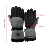 Winter Heating Gloves 3M Cotton Three Level Adjustable Motorcycle Gloves Anti Slip Windproof Riding Gloves Warm Skiing Gloves 2