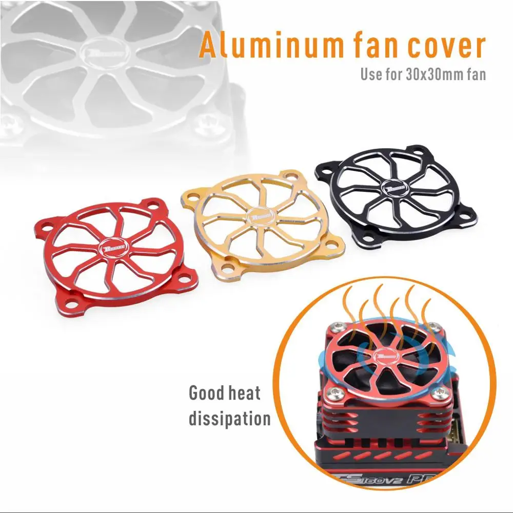 ESC Cooling Fan cover 30mm 40mm 30x30mm 40x40mm Cooling Fan Cover RC Motor ESC Fan Heat Dissipatation Protection Cover Guard rc parts motor heat sink thermal induction cooling fan for 1 10 hsp trx 4 trx 6 scx10 rc car 540 550 36mm size motor radiator
