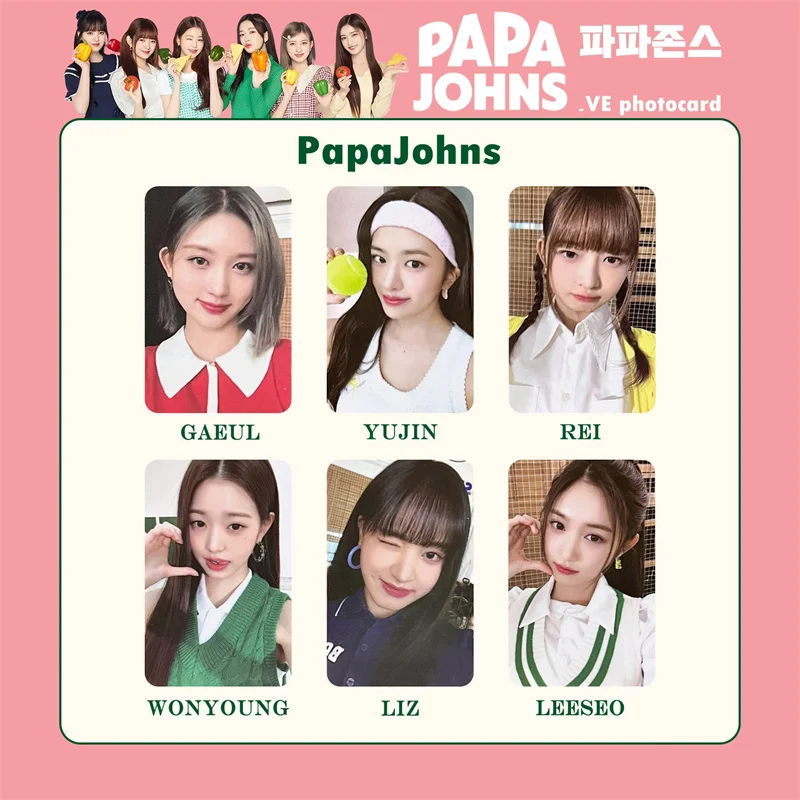 

6Pcs/Set IVE Lomo Card IVE Postcard Album New Photo Print Cards Picture Fans Gifts Collection LIZ Wonyoung Kpop