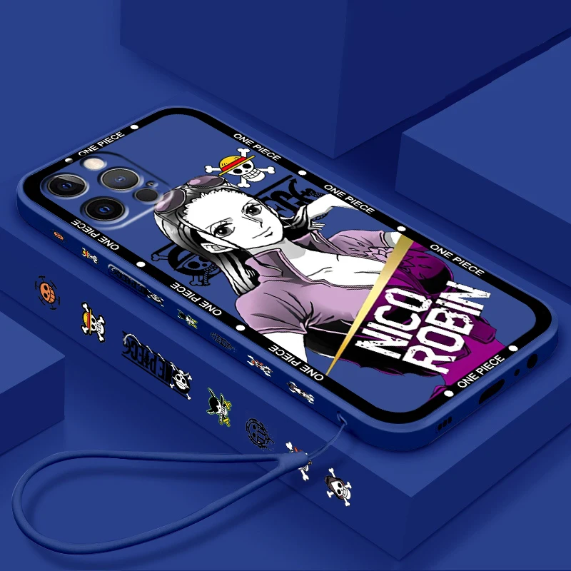 thumbnail image 1 of Funda de teléfono One Piece Robin Sanji Cool Liquid Left Rope para Apple iPhone 15 14 13 12 11 XS XR X 8 7 SE Pro Max Plus Mini, 1 of 5