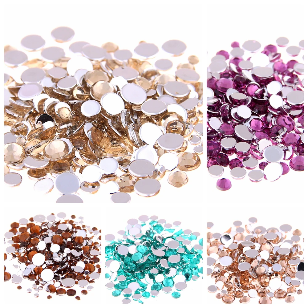 

2000 шт., стразы 4 мм для украшения ногтей, 30 цветов