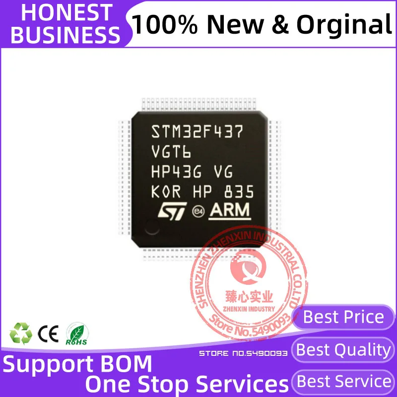 

STM32F437VGT6 LQFP-100 100% Original ARM Microcontrollers - MCU 32B ARM Cortex-M4 1Mb Flash 168MHz CPU