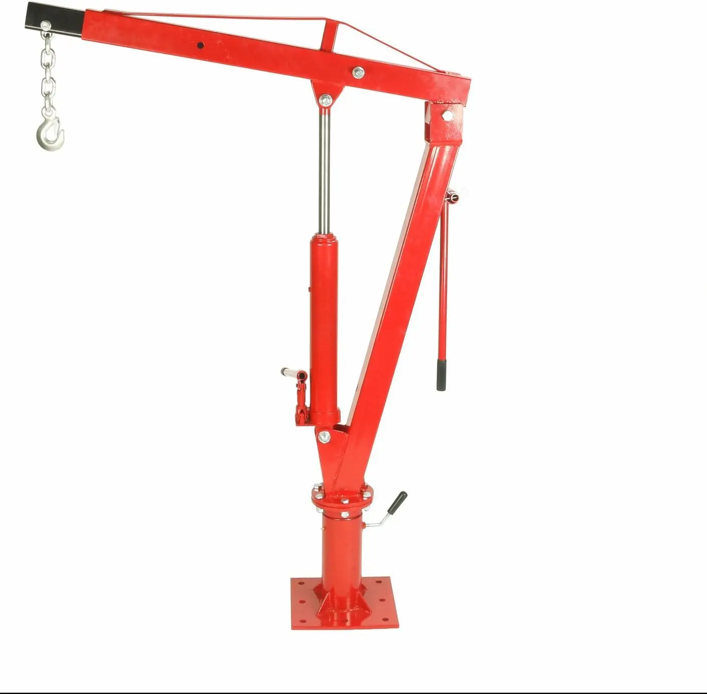 2000 LBS Swivel Base Hydraulic Engine Hoist Foldable Davit Crane fits Pickup Truck with Removable Base