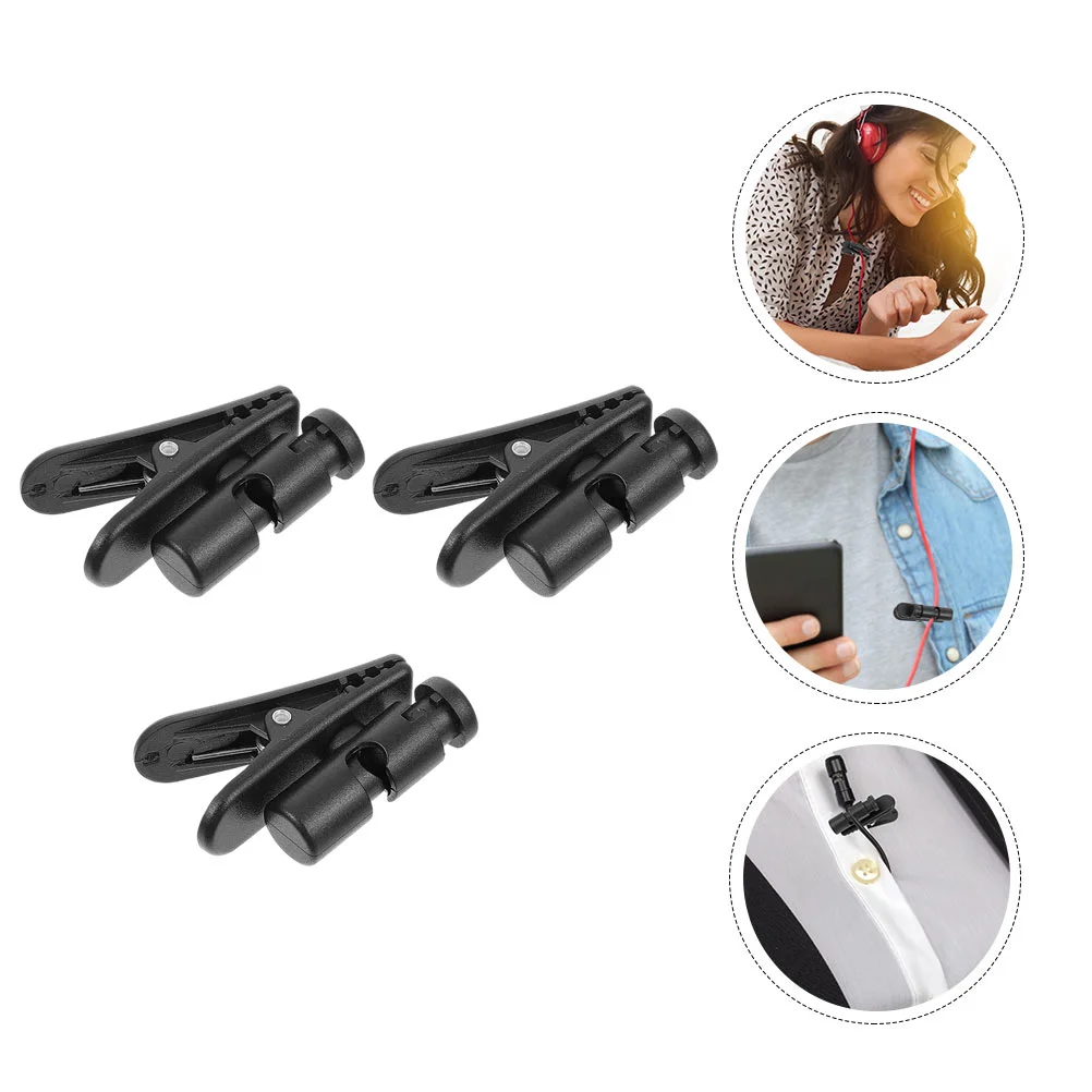 

3 Pcs Headphone Cable Clip Clamps for Headset Holder Cord Cords Clips Abs Earphone Holders Simple Microphone Accessories