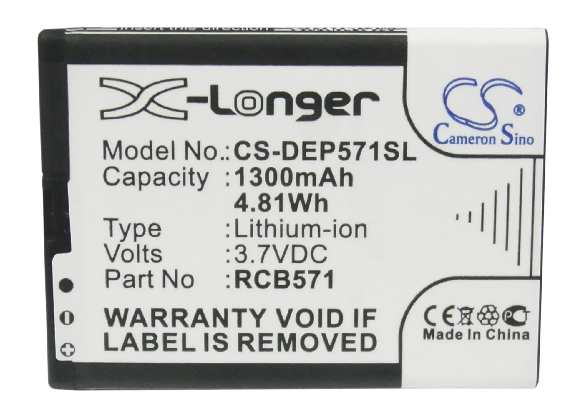 Muslimate 1300Mah 3.7V 4.81Wh Mobile, Batteria Agli Ioni Di Litio Per Smartphone Per Vincitore, Binatone,Fly,Cpa,Bea-Fon,Doro,Saiet