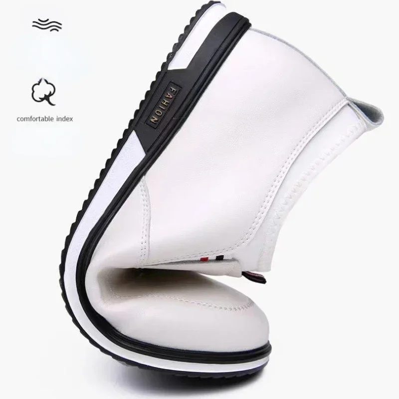 Leather Men Casua Shoes Business Leisure Shoes for Men Breathable Loafers Easy-Wearing Male Comfort Flats Fashion New Men Shoes 6