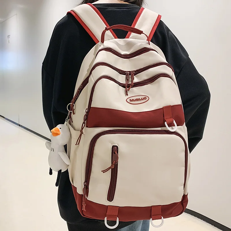 Fashion Women Nylon Laptop Book Bag Cute Female College Backpack Cool Lady Student Backpack Trendy Girl Travel Kawaii School Bag