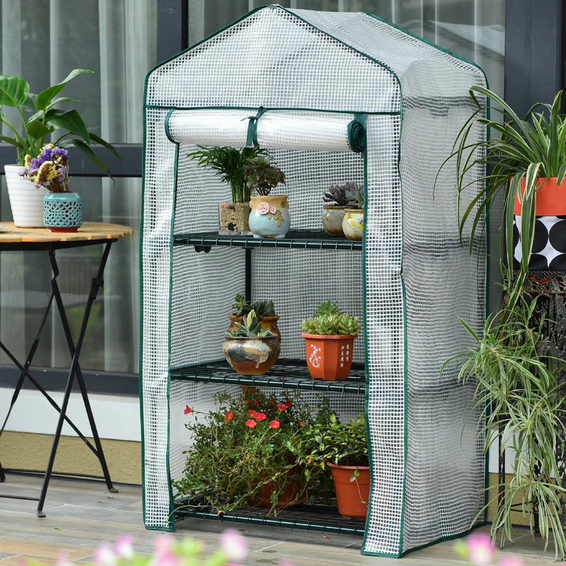 Outdoor Simple Garden Greenhouses Winter Home Succulent Greenhouse Flower Room Sunshine Insulation Warm Shed Garden Buildings