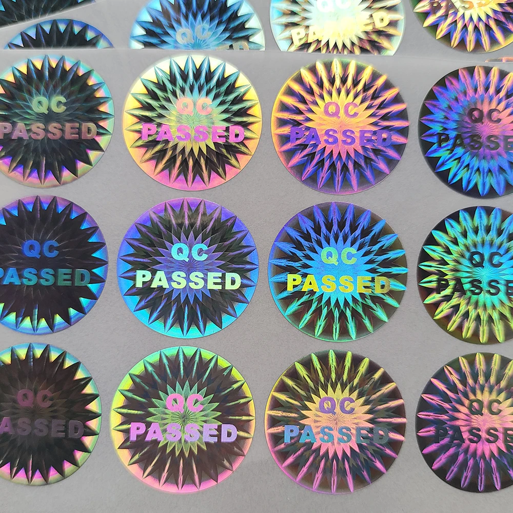 

100pcs 2cm QC PASSED Silver Hologram Security Seal Tamper Evident Label Warranty Void Sticker Removal Proof Anti-forgery Stamp