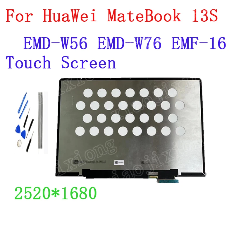 para Huawei Matebook 13s Tela Emd-w76 Emd-w56 Emf16 Display Ips Lcd Assembly Substituição