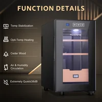 NEEDONE Humidor 23L with Cooling and Heating Temperature Control System Electric Cooler for 150 Counts with Digital Hygrometer 2