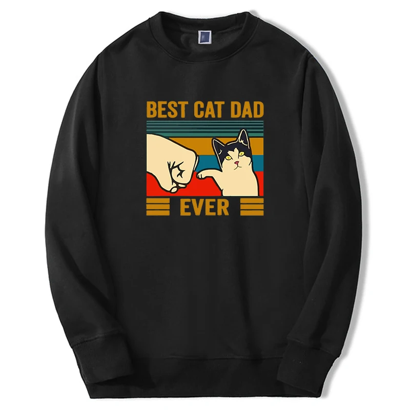 

Best Cat Dad Ever Animals Print Cute 2024 Sweatshirts Hoodie For Men Girt For Dad Casual Long Sleeve Fashion New Hoody Sudaderas