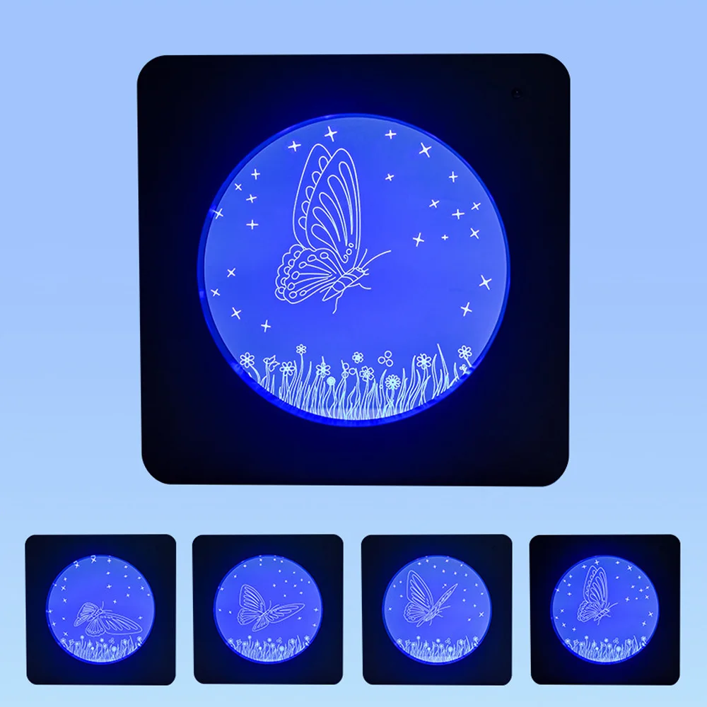 

Remote Control Dynamic Butterfly Acrylic Night Light Rechargeable LED Night Light Christmas Creative Gifts