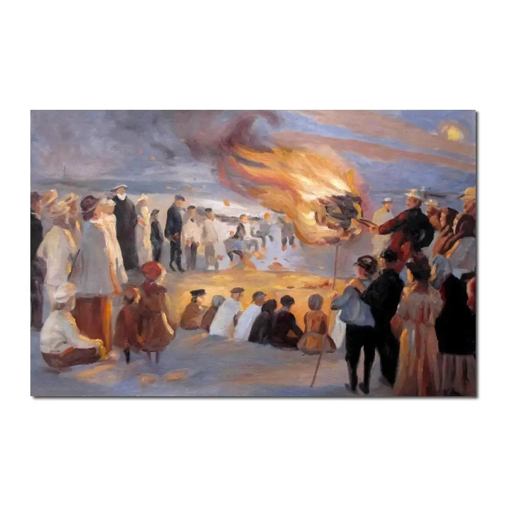 Фотографии на холст пляж в Скагене Питера Северина кройера картина маслом портрет Картина Пейзаж искусство Высокое качество ручная роспись