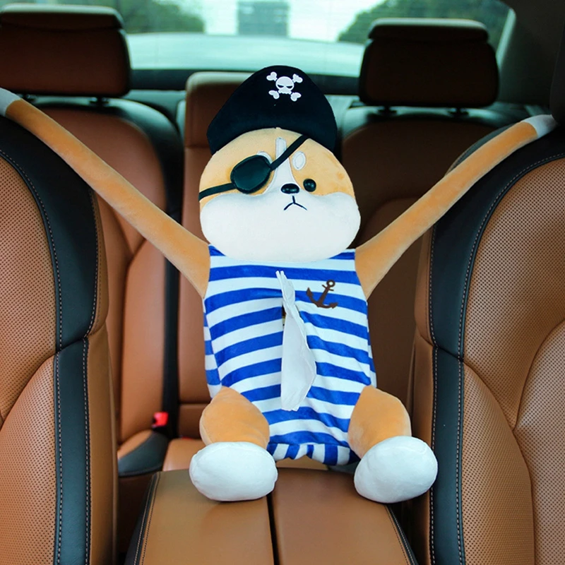 

Cute Cartoon Car Tissue Box Creative Lovely Animal Short Plush Tissue Box Holder for Car Armrest Box Car Seat Tissue Box