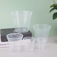 Home Garden Round Planter Pot Orchid Nursery Container Planter Container Transparent Orchid Container Round Starting Pot 4